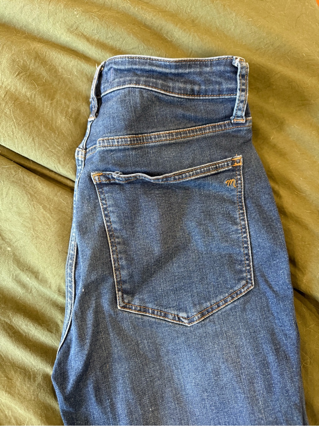 Madewell Skinny Jeans In Medium Blue Denim